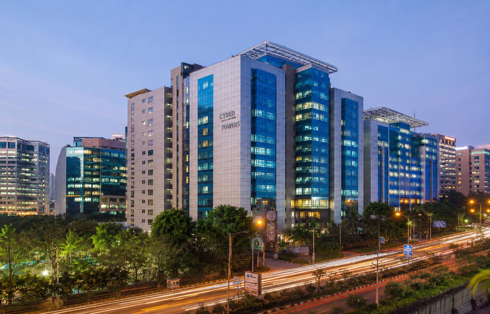Cyber Towers Hyderabad business district and Hitech City