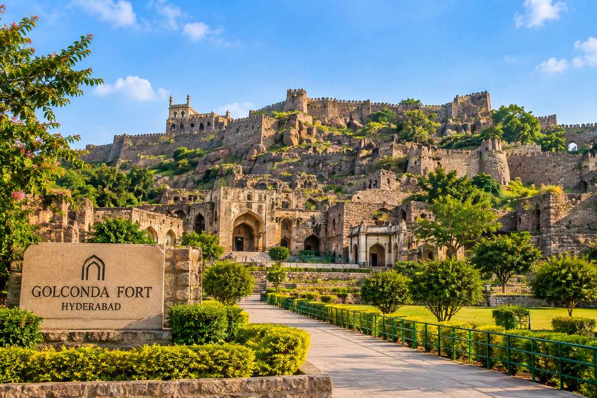 Golconda Fort Hyderabad historic architecture and fort walls